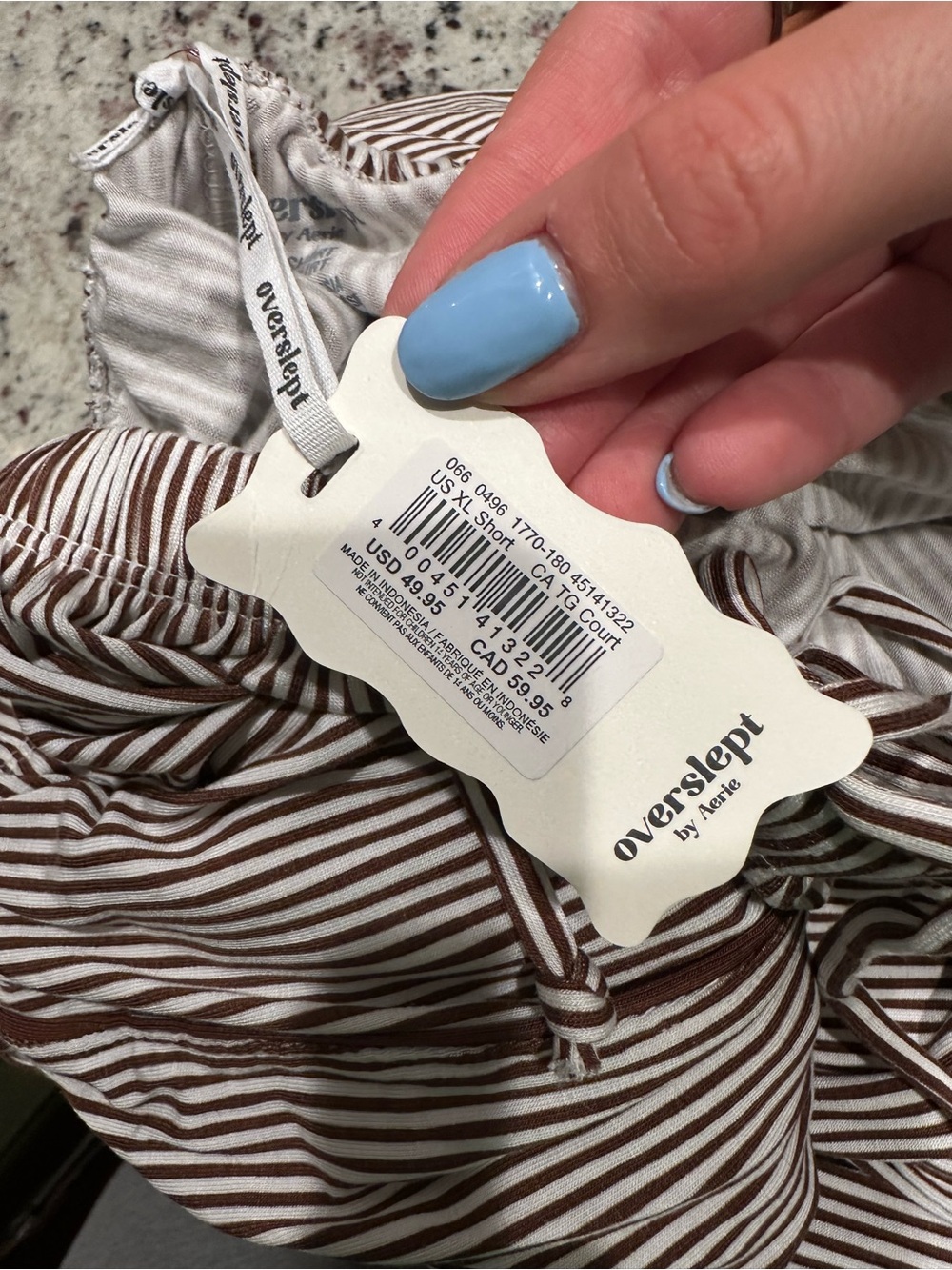 OVERSLEPT by Aerie Real Soft® Piping PJ Pant Brand New (NWT) - Universe XL SHORT - Picture 7 of 8